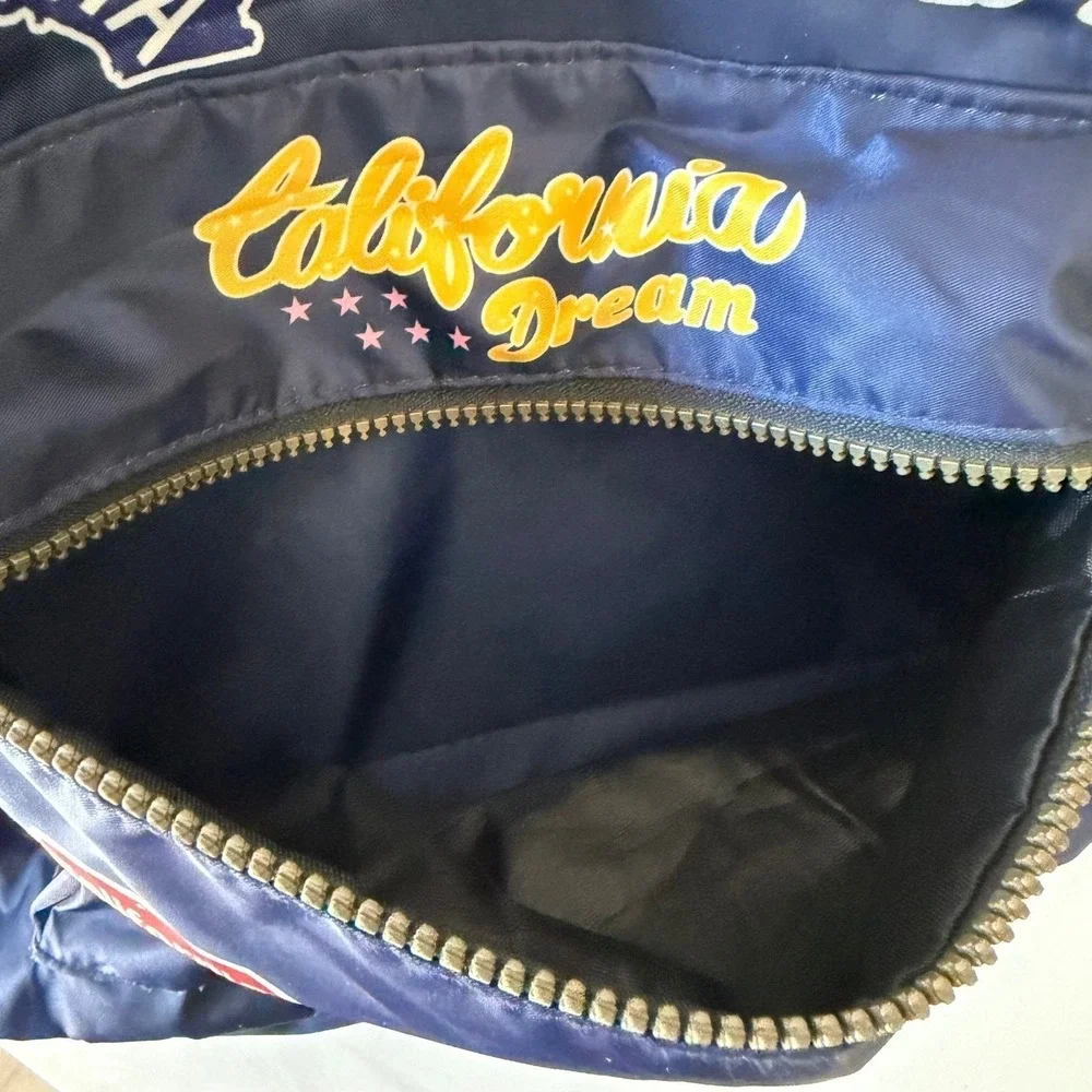 Robin Ruth California Republic Navy Blue Nylon Backpack Laptop Sleeve Souvenir